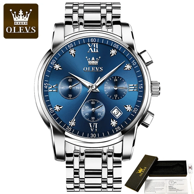 OLEVS 2858 NEW Silver Blue