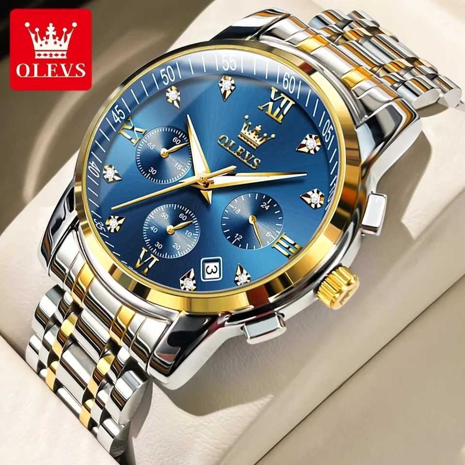 OLEVS 2858 NEW Silver Gold Blue